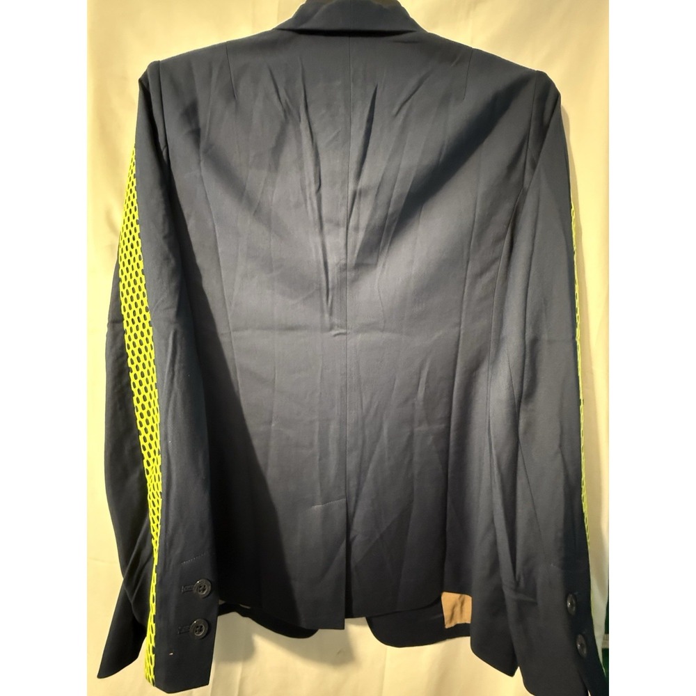 Wildfang The Empower Colorblock Tux Blazer XL Navy Neon Green NWT - Picture 10 of 13